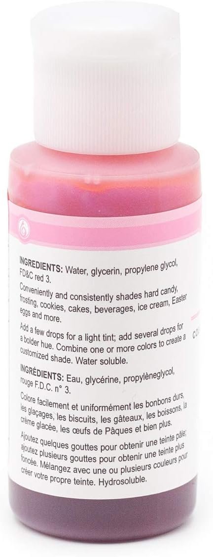 LorAnn Pink Liquid Food Color, 1 ounce bottle