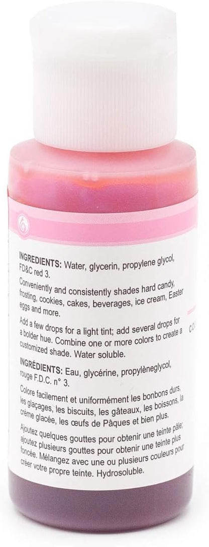 LorAnn Pink Liquid Food Color, 1 ounce bottle