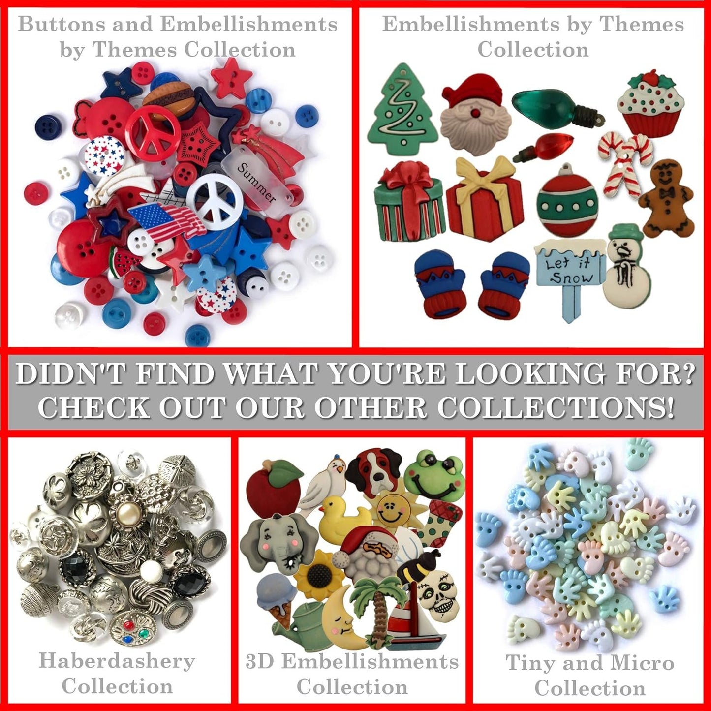 Buttons Galore and More Basics & Bonanza Collection – Extensive Selection of Novelty Round Buttons for DIY Crafts, Scrapbooking, Sewing, Cardmaking, and other Art & Creative Projects