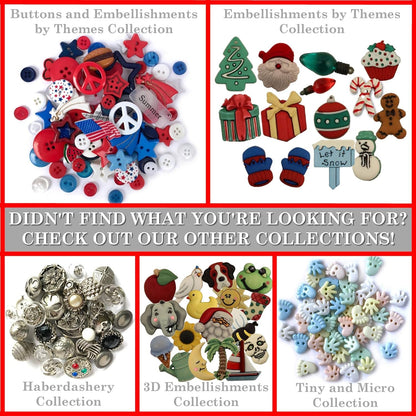 Buttons Galore and More Basics & Bonanza Collection – Extensive Selection of Novelty Round Buttons for DIY Crafts, Scrapbooking, Sewing, Cardmaking, and other Art & Creative Projects