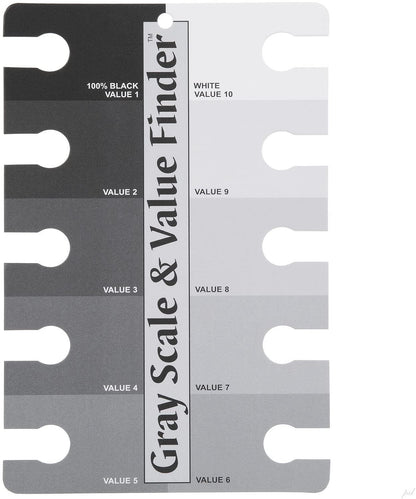 Color Wheel Pocket Guide with Gray Scale Value Finder - for both the amateur and professional artists by ASW