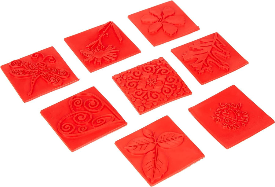 Life of the Party SP61501 8-Pack Soap Embossing Stamp, Square