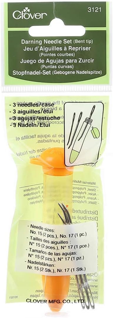 Clover 3121 Tapestry Needle Set Chibi, Bent Tip , Beige