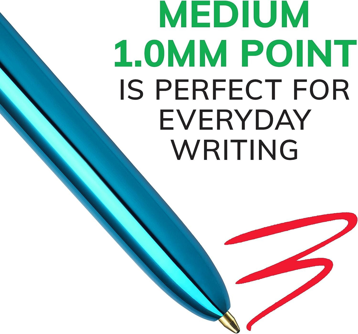 BIC Medium Point Ball Pen, 4 Colors, Assorted Ink, 1 per Pack