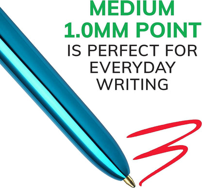 BIC Medium Point Ball Pen, 4 Colors, Assorted Ink, 1 per Pack
