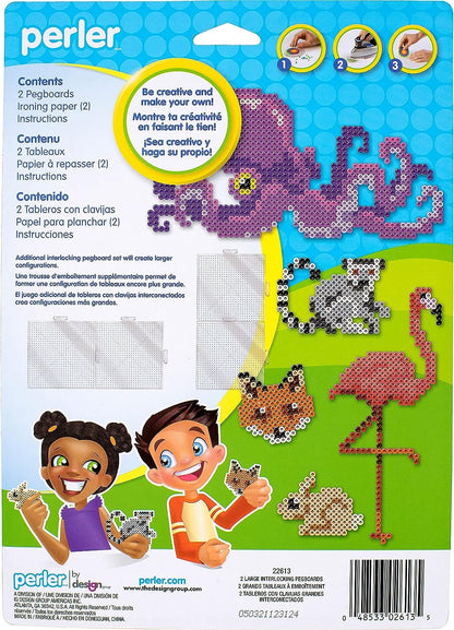 Perler Beads Funfusion: Large Clear Interlocking Pegboards, 2pcs