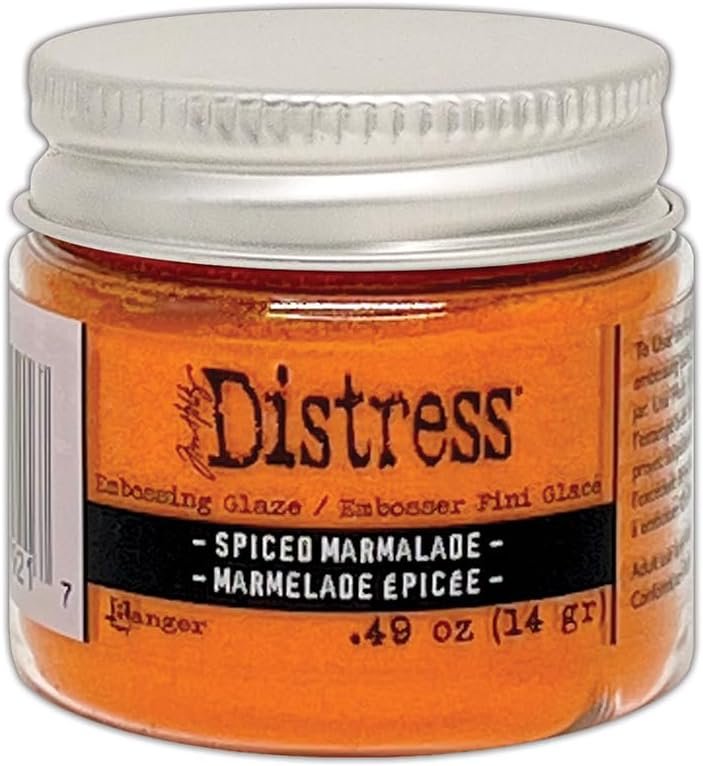 Bundle - 12 Distress Embossing Glaze - Tim Holtz -Coral Sapphire Lagoon Lawn Peacock Lemonade Mahogany Sage Olive Pumice Preserves Marmalade - Ranger Ink 2023 Release