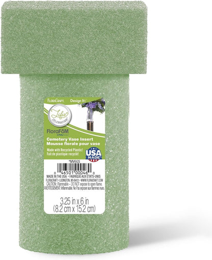 FloraCraft FloraFōM Memorial Vase Insert Green