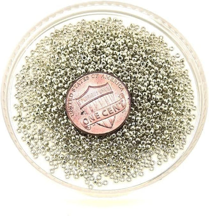 Round Rocaille's Seed Beads Size 15/0 8.2g Duracoat Galvanized Silver 15-4201