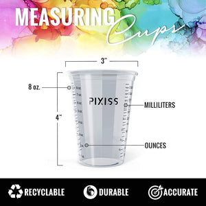 PIXISS Epoxy Resin Tumblers Kit with 2- 20oz. Tumblers, Glitter, Resin, Tape, & Accessories