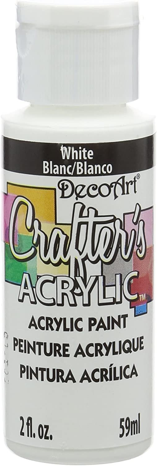 DecoArt DCA01-3 Crafter's Acrylic Paint, 2-Ounce, White