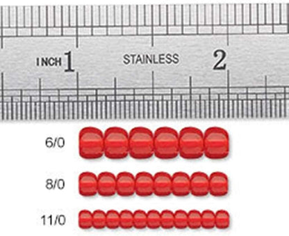 Round Seed Beads Size 8/0 22g Opaque Orange