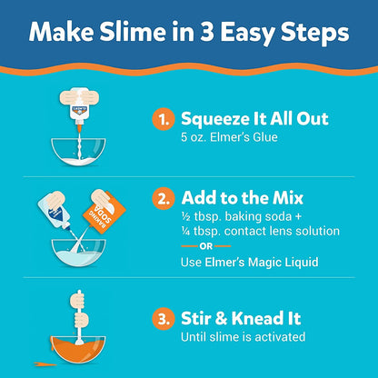 Elmers Liquid School Glue, Slime Glue & Craft Glue | Washable, 4 Ounces Each, 12 Count, Great for Making Slime