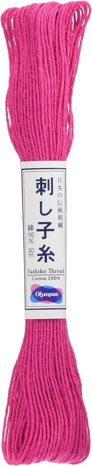 Olympus Sashiko Cotton 22yd HOT Pink Notion, 21