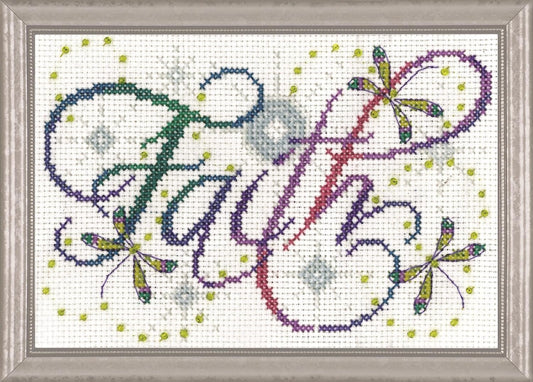 Design Works Crafts Inc. Faith, 5'' x 7' Cross Stitch Kit, 5"x7" 14 Count