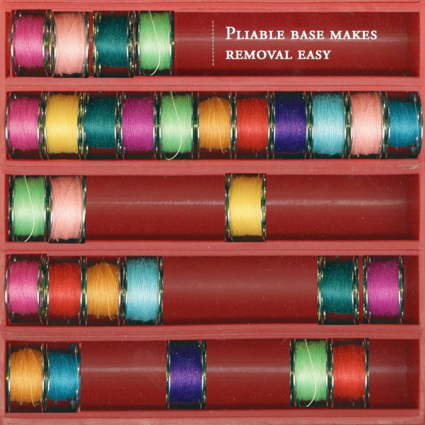 Bobbinsaver Sewing Tools BS2J Saver 2 Jumbo, Red, Holds Up To 70+ Bobbins