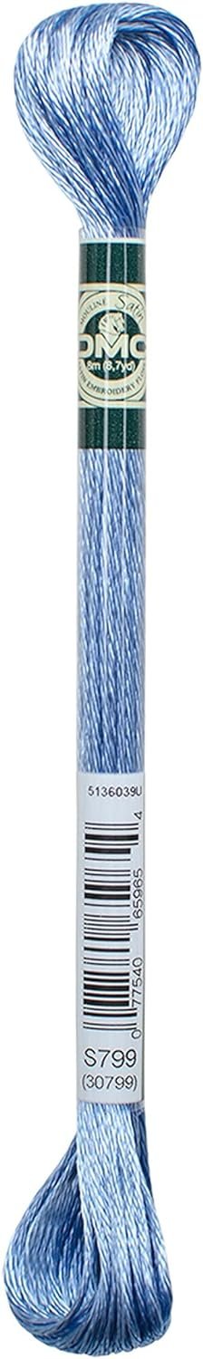 DMC 1008F-S799 Shiny Radiant Satin Floss, Medium Delft, 8.7-Yard