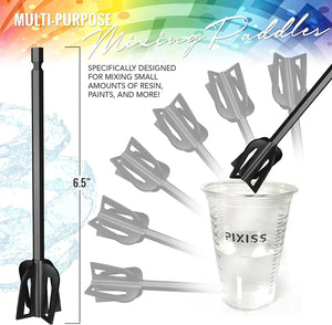 Pixiss Premium Handheld Resin Mixer, Handheld Rechargeable Epoxy Mixer, Epoxy Resin Mixer Pro Grade, Resin Stirrer for Resin, DIY Crafts Tumbler, Minimize Bubbles with Resin Starter Kit