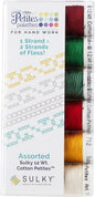SULKY OF AMERICA Sulky Sampler 12wt Cotton Petites 6/Pkg-Christmas Collection Assortment, Transparent 6
