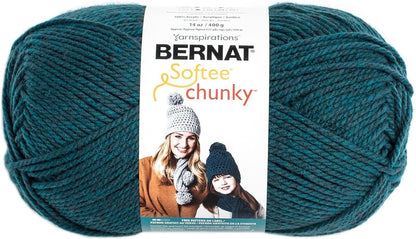Bernat Big Ball Chunky Solid Yarn, 14 oz, Gauge 6 Super Bulky, 100% Acrylic, Teal