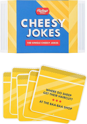 Ridley’s 100 Single Cheesy Joke Cards – Includes 100 Jokes for Kids and Adults, Funny Jokes for Family-Friendly Fun – Makes a Great Gift Idea