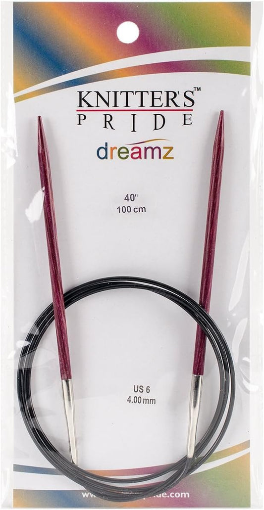 Knitter's Pride-Dreamz Fixed Circular Needles 40", Size 6/4mm