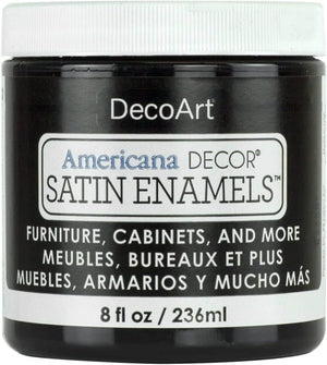 DecoArt Satin Enamels Acrylic Paint for Furniture, Cabinets and More, 8 fl. oz Jar, Seaside Blue (Pack of 1)