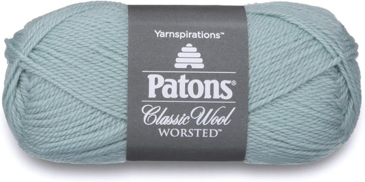 Patons Classic Wool Yarn - Medium Gauge 100% Wool - 3.5oz - Seafoam - For Crochet, Knitting & Crafting