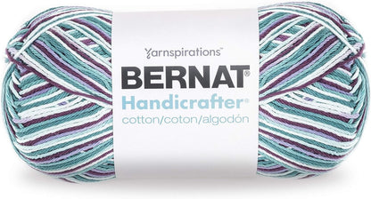 Bernat Handicrafter Cotton Yarn, Gauge 4 Medium Worsted, Crown Jewles