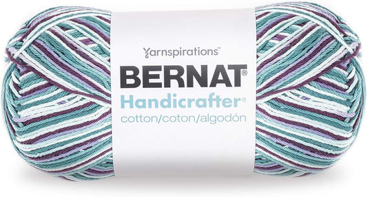 Bernat Handicrafter Cotton Yarn, Gauge 4 Medium Worsted, Crown Jewles