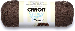 Caron Simply Soft Tweeds Yarn (4) Medium Gauge 100% Acrylic - 5oz - Machine Wash & Dry