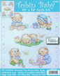 Tobin Bears Stamped for Cross Stitch Baby Quilt Kit, White/Multicolor , 43" x 34"