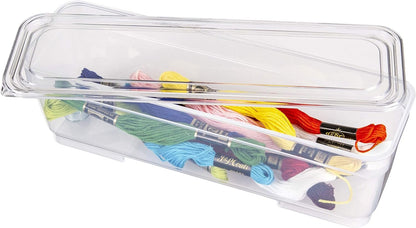 ArtBin 6969AG Bins with Lids 3-Pack, [3] Small Art & Craft Organizer Boxes, Clear
