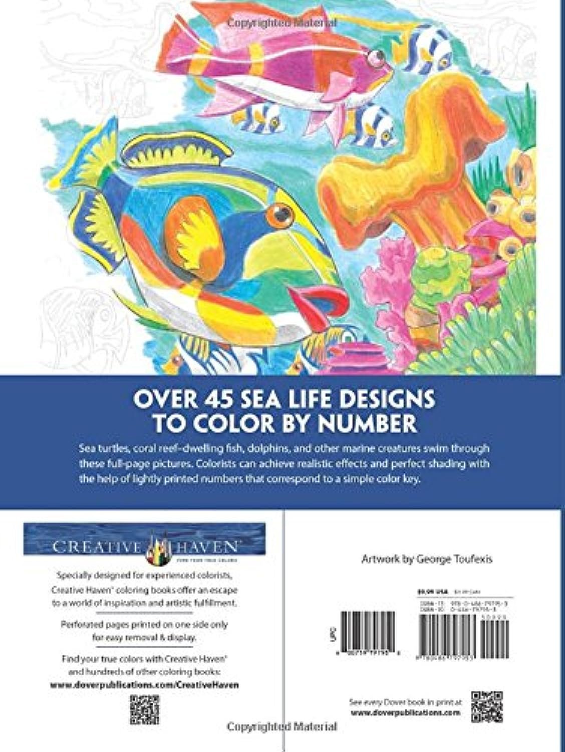 Creative Haven Sea Life Color by Number Coloring Book (Adult Coloring Books: Sea Life)