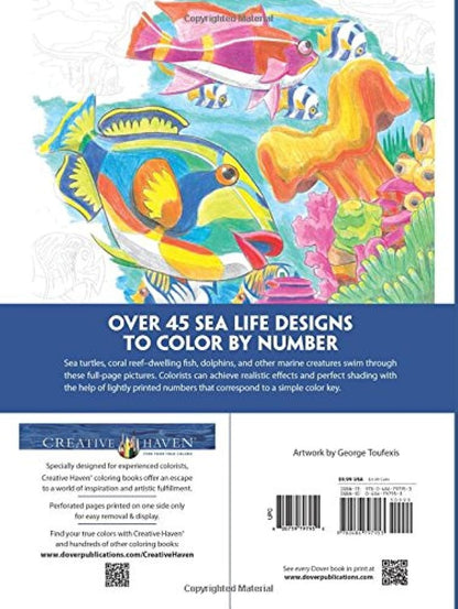 Creative Haven Sea Life Color by Number Coloring Book (Adult Coloring Books: Sea Life)