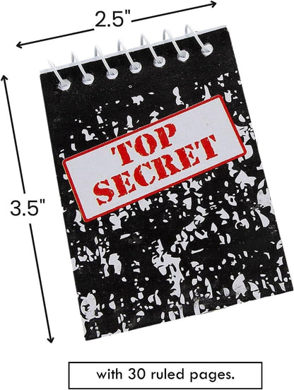 Fun Express Top Secret Notebook (set of 24 note pads) Party Supplies