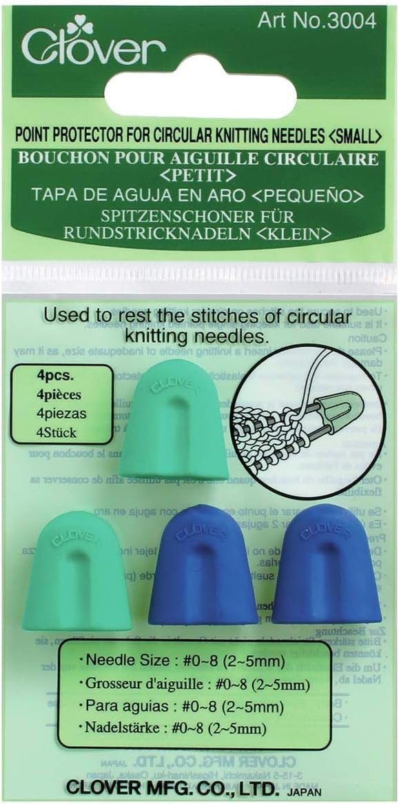 Point Protectors For Circular Knitting Needles-Sizes 0 To 8 4/Pkg