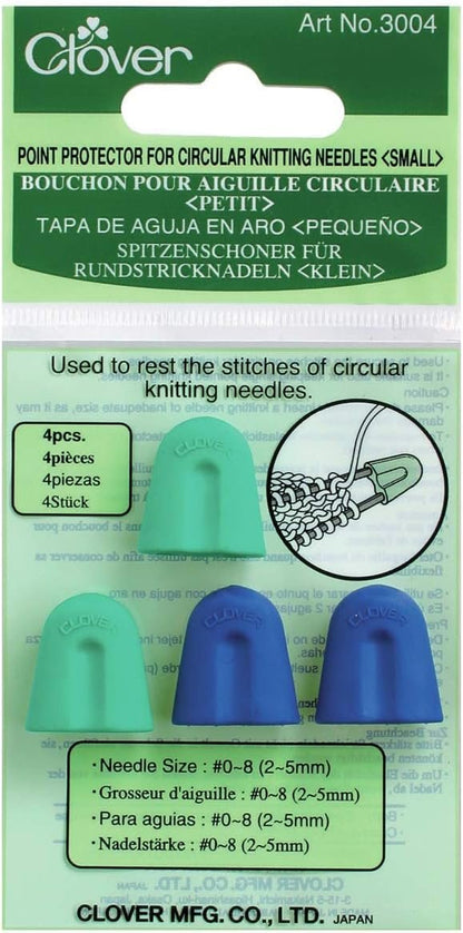 Point Protectors For Circular Knitting Needles-Sizes 0 To 8 4/Pkg