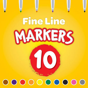 CRAYOLA MARKERS FINE LINE 10 COUNT