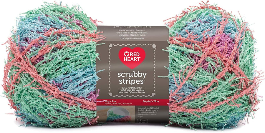 Red Heart Calypso Yarn SCRUBBY Stripes