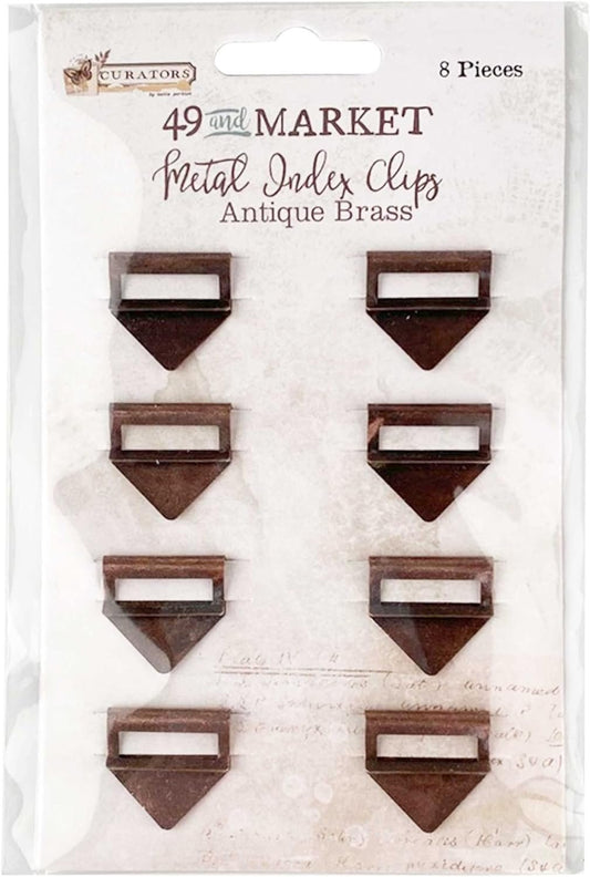49 AND MARKET Curators Essen Clips Antq, Antique Brass