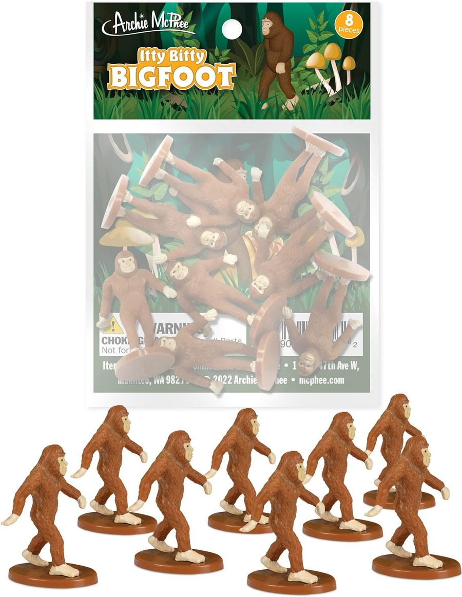 Accoutrements Archie McPhee Itty Bitty Bigfoot 8 Pack