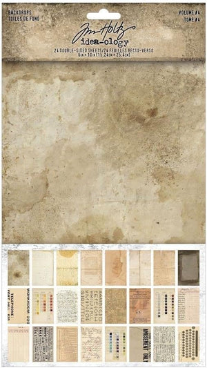 Bundle -Tim Holtz Ideaology - Backdrops Volume 4 and 5-2023 spring release Advantus th94308 & th94309