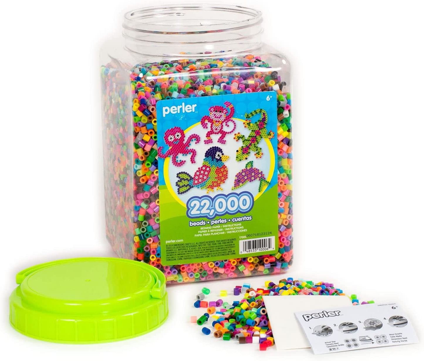 Perler Beads Bulk Assorted Multicolor Fuse Beads for Kids Crafts, 22000 pcs