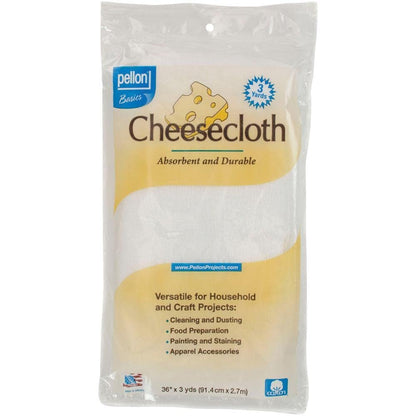 Mod Podge Stiffy Fabric Stiffener, Cheesecloth and Brushes - 8oz Quick Mod Podge Fabric and Hat Stiffener, 3 Pixiss Foam Brushes 36 Yards of Cheesecloth