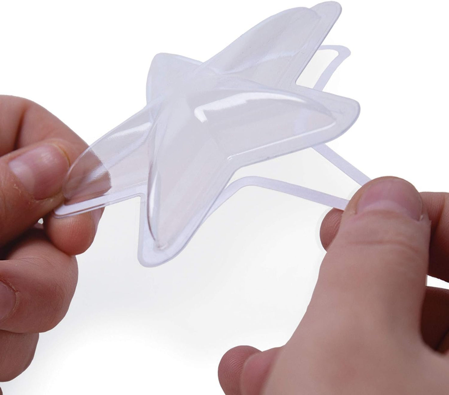 Sizzix 664595, 6 Pack, Translucent Shaker Dome, Star 3, 6/Pkg