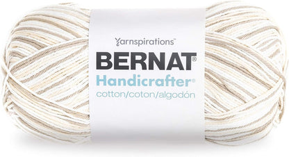 Bernat Handicrafter Cotton Yarn, Gauge 4 Medium Worsted, Queen Annes Lace