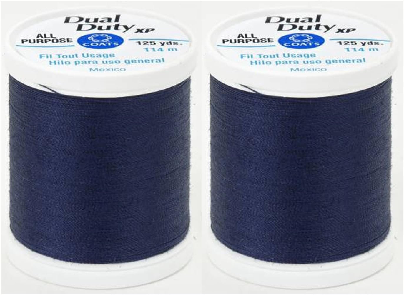 2-Pack - Navy - General Purpose Thread - Coats Dual Duty 125yds Each