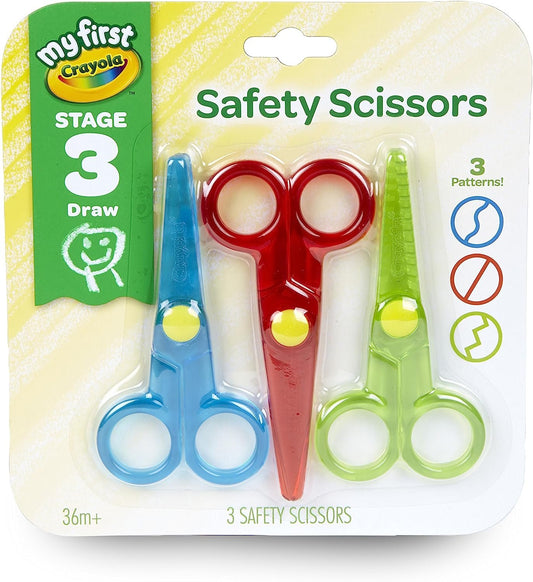 Crayola My First Safety Scissors, Toddler Art Supplies, 3ct