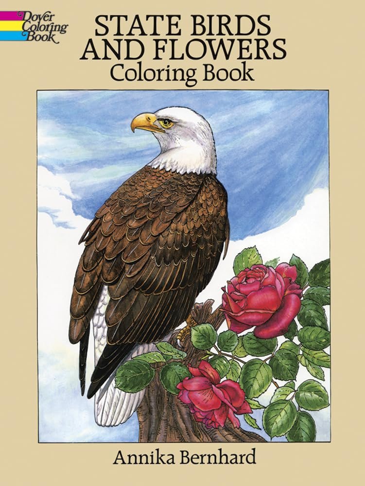 State Birds and Flowers Coloring Book